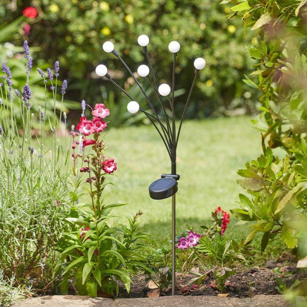 GloGlobes Solar Powered 8 Stem Multicoloured Garden Lights 5050642098328